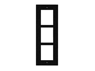 2N® IP Verso - Frame for flush installation, 3 modules - black (must be together with 9155016)
