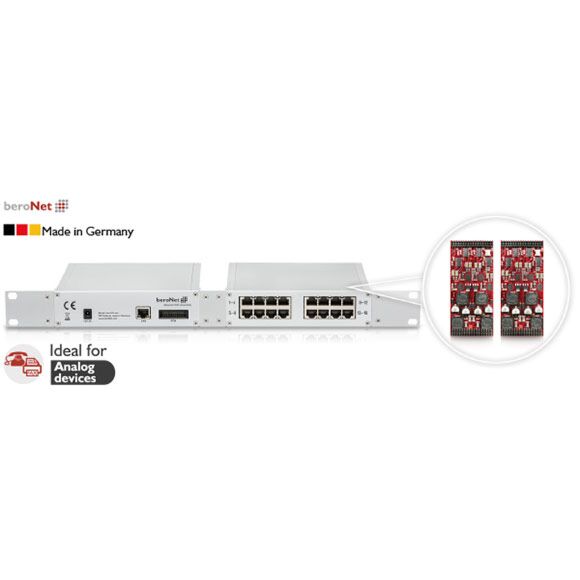 16 FXS Gateway, incl. 4x BF16FXSCables (12 m each cable), 16 Voice & Fax channels