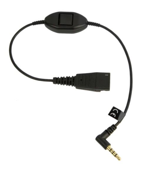 Jabra Link 8800-00-103 mobile cord for I-phone 6 & 6S QD to 3.5 mm jack