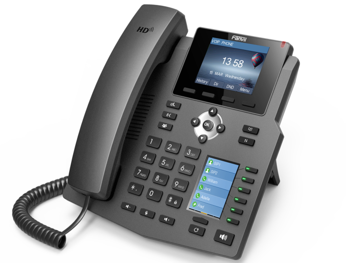 Fanvil X4 - IP Phone- 4 SIP Lines - PoE - 10/100 - NO PSU