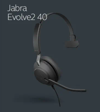 Jabra Evolve2 40 SE, USB-C, UC Mono, Ext. Cord