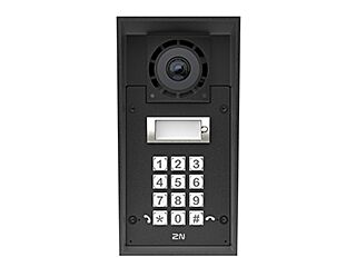 [9151301ck] 2N IP Force vandal-resistant outdoor unit with a camera with 2560 x 1920 resolution with night vision, 1 push button, numeric keypad, dual 10 W speaker, PoE+ / 12 VDC.
