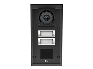 [9151302cr] 2N IP Force vandal-resistant outdoor unit with a camera with 2560 x 1920 resolution with night vision, 2 push buttons, card reader capability (optional order), dual 10 W speakers, PoE+/12 VDC.