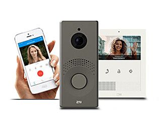 [ip_one_bronze_+_clip_kit] 2N IP One KIT bronze. This kit consists of a bronze 2N IP One and a 2N Clip indoor unit. Always order the flush-mounting box with item number 10600354.