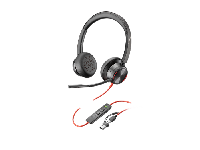 POLY BLACKWIRE 8225 STEREO USB-C HS +USB-C/A