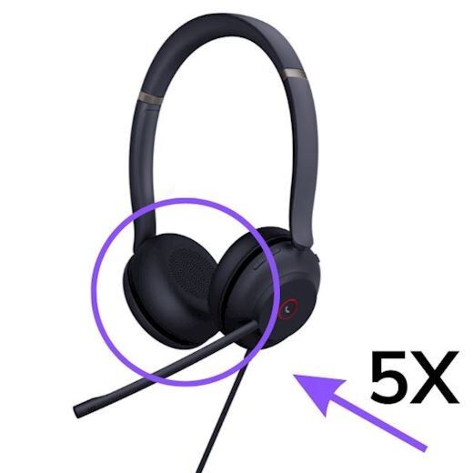 Yealink Ear Cushion for UH35/UH37 (5 Pair)